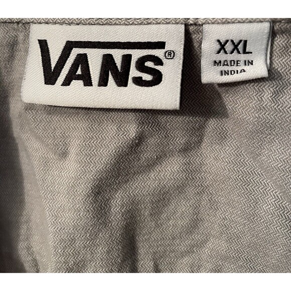 Vans Off The Wall Shirt Men XXL Gray Shirt Sleeve Button Down - Picture 8 of 11